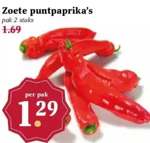 MCD Supermarkt Zoete puntpaprika's aanbieding