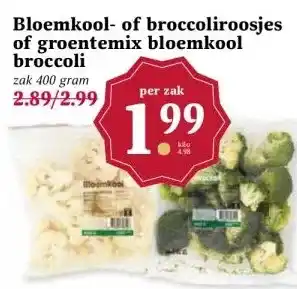 MCD Supermarkt Bloemkool- of broccoliroosjes of groentemix bloemkool broccoli aanbieding