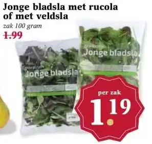 MCD Supermarkt Jonge bladsla met rucola of met veldsla aanbieding