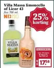 MCD Supermarkt Villa Massa limoncello of Licor 43 aanbieding