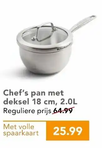 Coop Chef's pan met deksel 18cm, 2.0L aanbieding