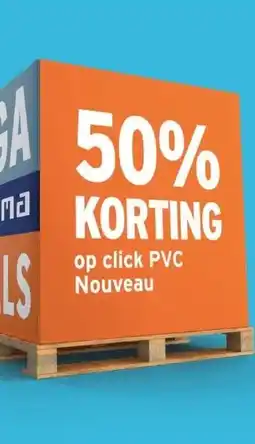 GAMMA 50% korting op click PVC Nouveau aanbieding