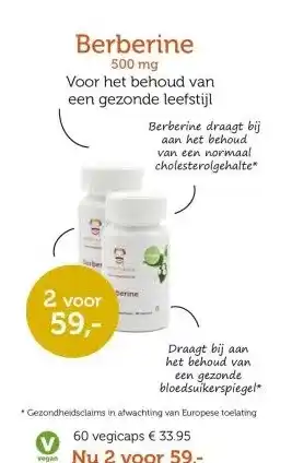 De Rode Pilaren Berberine 500 mg aanbieding