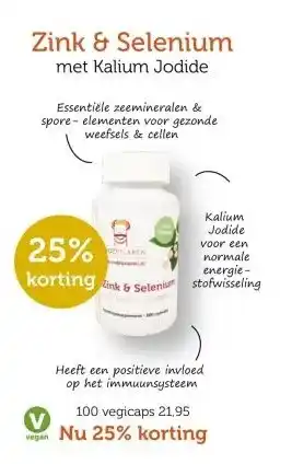 De Rode Pilaren Zink & Selenium met Kalium Jodide aanbieding