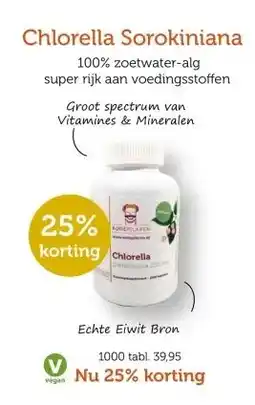 De Rode Pilaren Chlorella Sorokiniana aanbieding