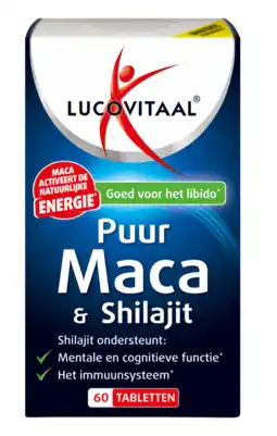 De Online Drogist Lucovitaal Puur Maca & Shilajit Tabletten aanbieding