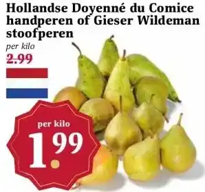 Boon`s Markt Hollandse Doyenné du Comice handperen of Gieser Wildeman stoofperen aanbieding