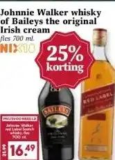 Boon`s Markt Johnnie Walker whisky of Baileys the original Irish cream aanbieding