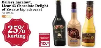 Boon`s Markt Baileys hazelnut, Licor 43 Chocolate Delight of Zwarte kip advocaat aanbieding