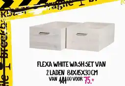 Baby & Tiener FLEXA WHITE WASH SET VAN aanbieding