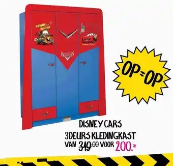 Baby & Tiener DISNEY CARS 3DEURS KLEDINGKAST aanbieding