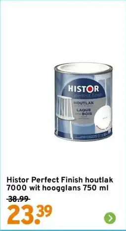 GAMMA Histor Perfect Finish houtlak 7000 wit hoogglans 750 ml aanbieding