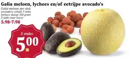 Boon`s Markt Galia meloen, lychees en/of eetrijpe avocado's aanbieding