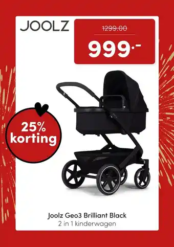 Baby & Tiener Joolz Geo3 Brilliant Black 2 in 1 kinderwagen aanbieding