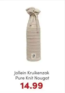 Baby & Tiener Jollein Kruikenzak Pure Knit Nougat aanbieding