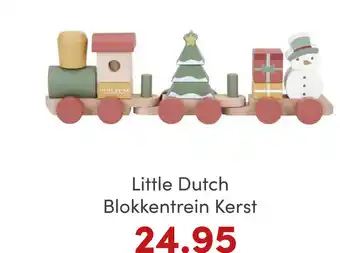 Baby & Tiener Little Dutch Blokkentrein Kerst aanbieding