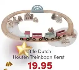 Baby & Tiener Little Dutch Houten Treinbaan Kerst aanbieding