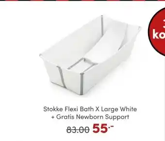 Baby & Tiener Stokke Flexi Bath X Large White + Gratis Newborn Support aanbieding