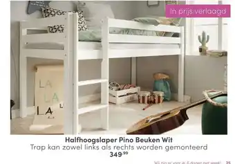 Baby & Tiener Halfhoogslaper Pino Beuken Wit aanbieding