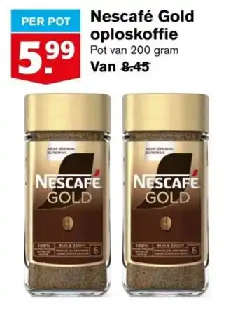 Hoogvliet Nescafé Gold oploskoffie aanbieding