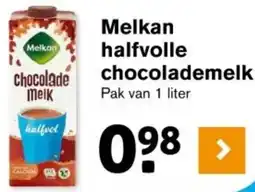 Hoogvliet Melkan halfvolle chocolademelk aanbieding