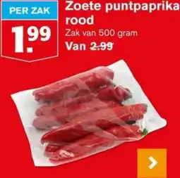 Hoogvliet Zoete puntpaprika rood aanbieding