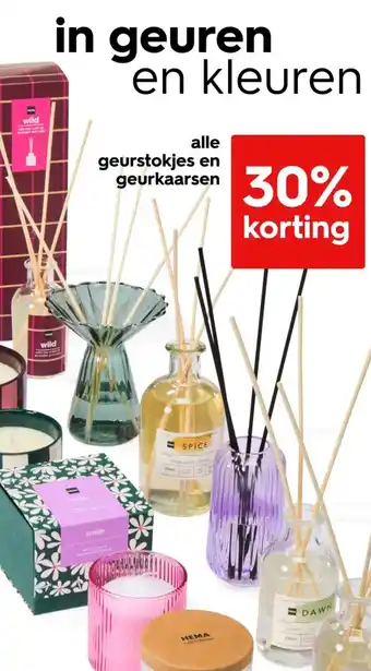 HEMA Alle geurstokjes en geurkaarsen aanbieding