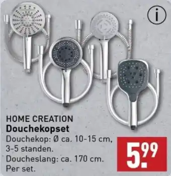 ALDI HOME CREATION Douchekopset aanbieding