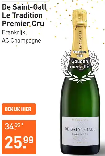 Gall & Gall De Saint-Gall Le Tradition Premier Cru aanbieding