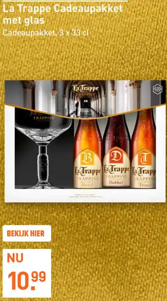 Gall & Gall La Trappe Cadeaupakket met glas aanbieding