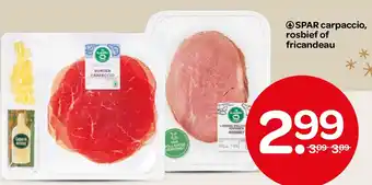 Spar SPAR carpaccio, rosbief of fricandeau aanbieding