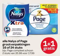 Spar Alle Nalys of Page grootverpakkingen aanbieding