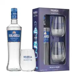 Dirck 3 Isolabella Sambuca met unieke glazen 70 cl aanbieding