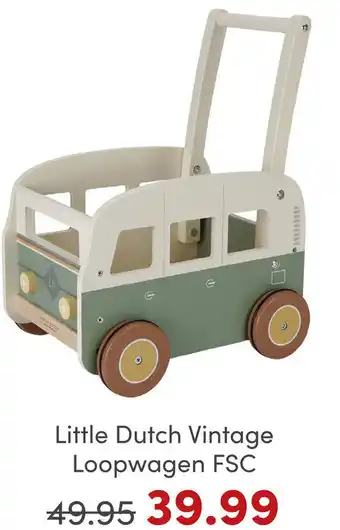 Baby & Tiener Little Dutch Vintage Loopwagen FSC aanbieding