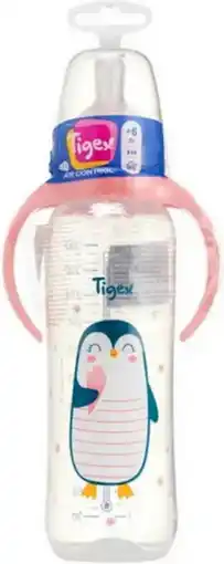 Bol.com Tigex | Pinguïn | babyfles air control | 3 snelheden | 330 ml | 6+ m | roze | 6+ m aanbieding