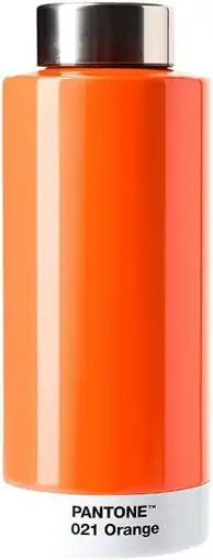 Amazon PANTONE Drinkfles, dubbelwandig roestvrij staal met thermische functie, lekvrij, 500 ml, oranje 021C aanbieding