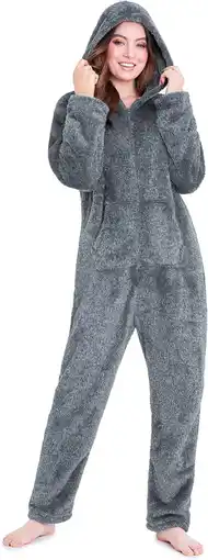 Amazon CityComfort Jumpsuit dames behaaglijk fleece eendelige pyjama onesie dames S-XL aanbieding