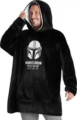 Amazon Disney Mandalorian Heren Hoodies Fleece Oversized Deken Hoodie Baby Yoda (Zwart) aanbieding