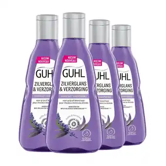 Bol.com Guhl Zilverglans & Verzorging Shampoo - 4 x 250 ml - Voordeelverpakking aanbieding