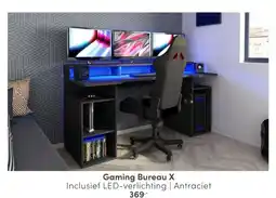 Baby & Tiener Gaming Bureau X Inclusief LED-verlichting aanbieding