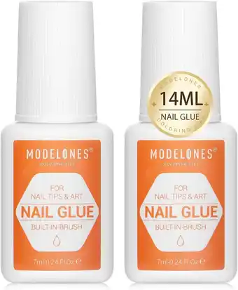 Amazon modelones Nagellijm voor kunstnagels, 2 stuks, 14 ml aanbieding