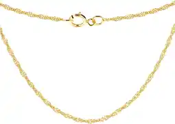 Amazon Carissima Gold Twist-pantserketting voor dames, 9 karaat (375) goud, 0,9 mm diamantgeslepen aanbieding