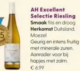 Albert Heijn AH Excellent Selectie Riesling aanbieding