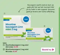 DA Nicotinekauwgom 2 mg mint ②Nicotinekauwgom 2 mg mint aanbieding