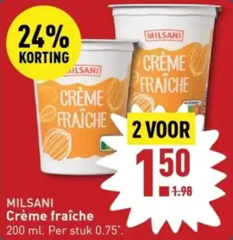 ALDI MILSANI Crème fraîche aanbieding