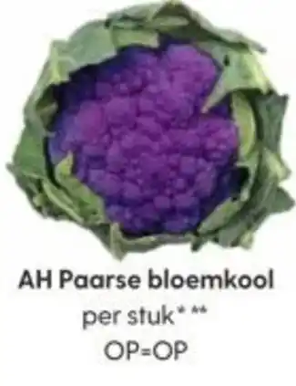 Albert Heijn AH Paarse bloemkool aanbieding