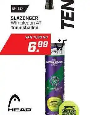 Daka Sport Slazenger wimbledon 4t tennisballen aanbieding