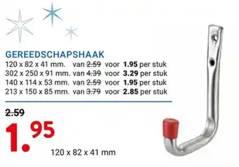 Kluswijs Gereedschapshaak aanbieding