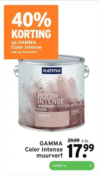 GAMMA GAMMA Color Intense muurverf 2.5L aanbieding