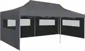 Bol.com vidaXL - Partytent - pop-up - inklapbaar - met - zijwanden - 3x6 - m - antraciet aanbieding